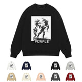 Purple Brand Sweatshirt Loose Crew Neck Sweater
