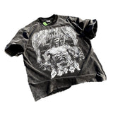 Mens Vintage T-Shirts SAINT MICHAEL CHO Nirvana Rebirth Old Short Sleeve Vintage Wash
