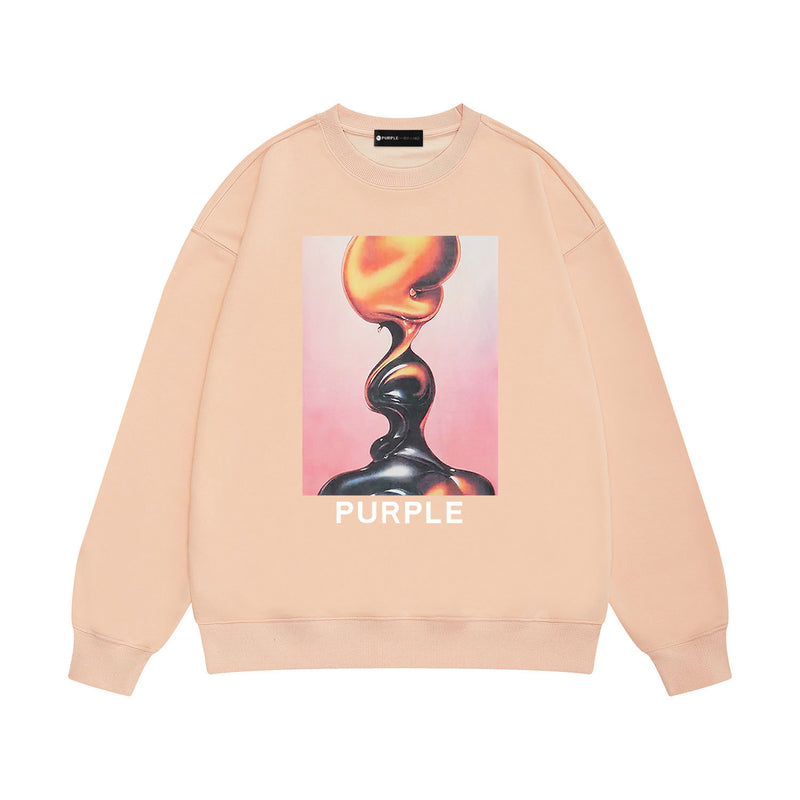 Purple Brand Sweatshirt Loose Crew Neck Sweater