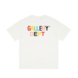 Gallery Dept T Shitrs Vintage Color Print plus Size Short Sleeve