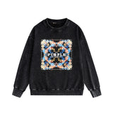 Purple Brand Distressed Sweatshirt Retro Vintage Crew Neck Sweater