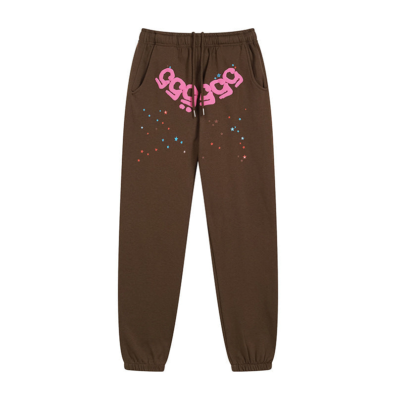 Sp5der Sweatpants Sports Pants Ankle-Tied Fleece Casual