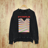 Purple Brand Distressed Sweatshirt Retro Vintage Crew Neck Sweater