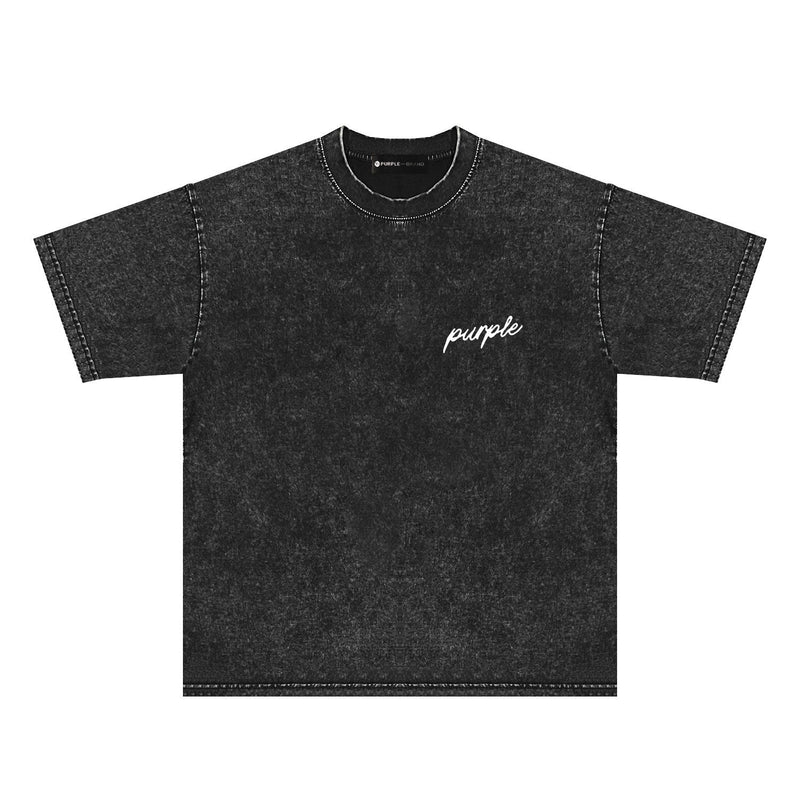 Purple Brand Distressed T Shirts Short Sleeve