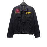 Drew House Jacket Rose Skull Casual Denim Jacket