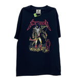Men Vintage T-Shirts Lizard Man Printing METALLICA Washing Water Old Short Sleeves
