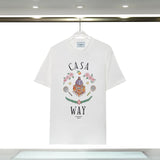 Casablanca T Shirts Castle Printing Cotton Tee