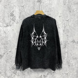 Purple Brand Distressed Long Sleeve Shirt Fashion Distressed Loose Long-sleeved Top