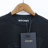 Palm Angels T-Shirts Pigeon Flow Lacquer Letter Foam Short Sleeve T-Shirt