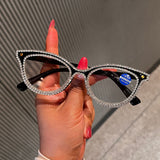 Trendy punk glasses anti-blue light retro cat eyes