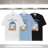 Casablanca T Shirts Animal Print Hip Hop Casual Short Sleeves