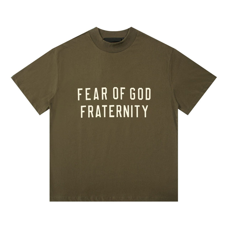 Fog Essentials T Shirts Autumn/Winter FOG Letter Crew Neck Short Sleeves
