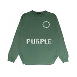 Purple Brand Long Sleeve T-Shirt Fashion Loose Long Sleeve Top