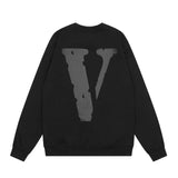 Vlone Sweatshirts Autumn and Winter Letter Big V Pattern Crew Neck
