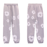 Denim Tears Hoodie & Sweatpants 2 Piece Set Kapok Foam Printed Hoodie Trousers Suit