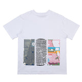 C.e t shirts creative geometric pattern round neck pullover short sleeve for men and women