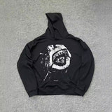 Men Vintage T-Shirts vintage old shark print casual hooded sweater