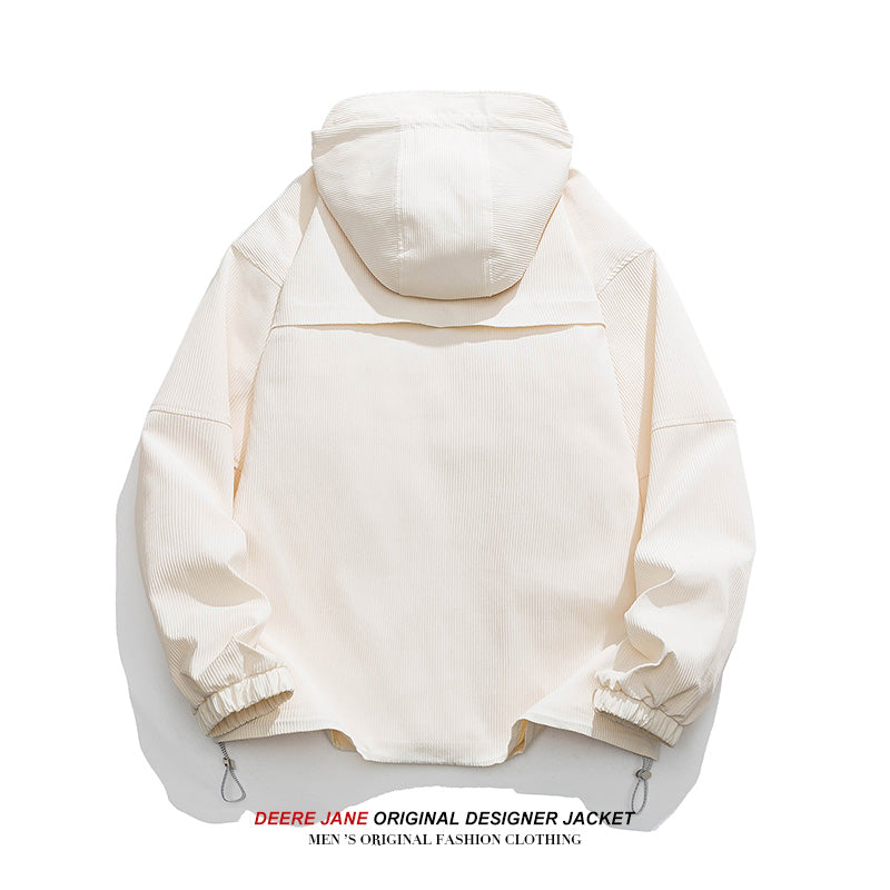 Men Jacket Hoodie Men's Spring Loose Jacket Coat