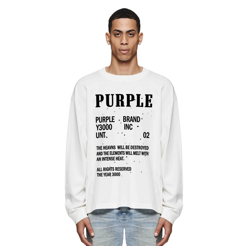Purple Brand Long Sleeve T-Shirt Fashion Loose Long Sleeve Top