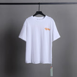 Ow T Shirts Yellow Letter Printing for Men and Women