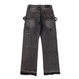 Gallery Dept Jeans Contrast Splicing Straight Denim Trousers