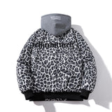 Mens Vintage Jackets Leopard print jacket Autumn padded jacket Thermal baseball jersey
