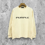 Purple Brand Long Sleeve T-Shirt Fashion Loose Long Sleeve Top