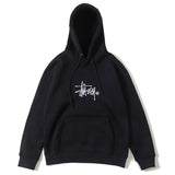 Stussy Hoodie Embroidered Logo Fleece Hoodie