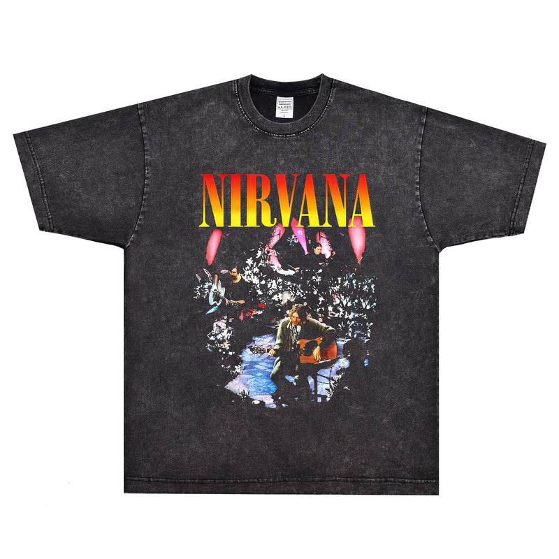 Rock Star T Shirt Street Cotton T-shirt Nirvana Band Rock Short Sleeve Men and Women