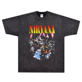 Rock Star T Shirt Street Cotton T-shirt Nirvana Band Rock Short Sleeve Men and Women