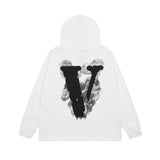 Vlone Hoodie Autumn/Winter Big V Letter Pullover Hooded Sweater
