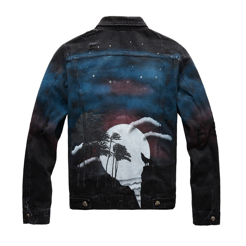 Amiri Jacket Fashion Brand Personality Slim Fit Denim Jacket