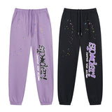 Sp5der Sweatpants Letter Puff Print Loose