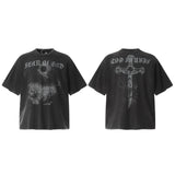 Fog Essentials T Shirts Spring and Summer FOG Washing Water Old Series Short Sleeves