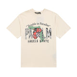 Palm Angels T Shirts Skull Letter Print Short Sleeve T-Shirt