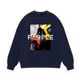 Purple Brand Sweatshirt Loose Crew Neck Sweater