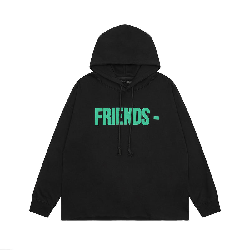 Vlone Hoodie autumn and winter green big V letter hooded sweater