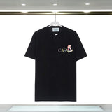 Casablanca T Shirts Spring/Summer Print Loose Cotton Short Sleeve T-Shirt