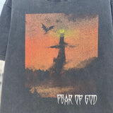 Fog Essentials T Shirts Spring and Summer FOG Joint Series Washing Water Old Crew Neck Pullover Short Sleeve