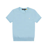 Ralph Lauren Knitted sweaters Ralph Lauren Knitted Short Sleeved Shirt RLl Pony Standard Knitted Twist Embroidered Short Sleeve Top T-Shirt
