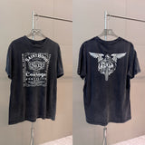 Men Vintage T-Shirts NELGHBDRHODD23ss & Saint Michael Acid Washed Tee
