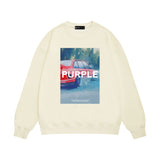 Purple Brand Sweatshirt Loose Crew Neck Sweater