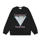 Casablanca Long sleeve T-shirt Crew neck loose terry sweater