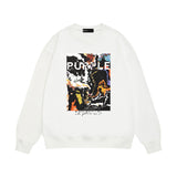 Purple Brand Sweatshirt Loose Crew Neck Sweater