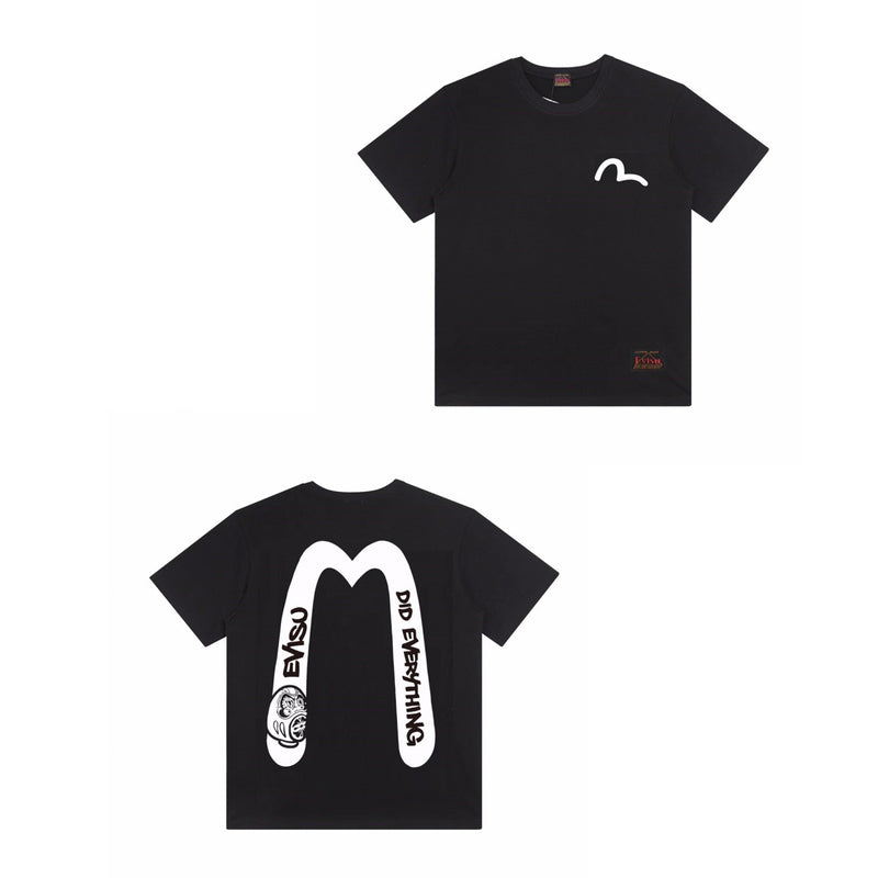 Evisu T Shirts Loose Versatile Casual T-Shirts