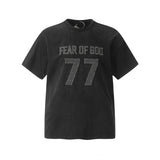 Unisex T-Shirts FOG Vintage Patch Embroidered T-Shirts