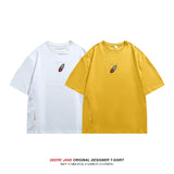 Men's T-Shirts Summer Short-Sleeved T-shirt Men's Loose All-Match White Casual