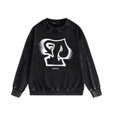 Purple Brand Distressed Sweatshirt Retro Vintage Crew Neck Sweater