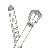 Hip-hop punk rhinestone belt crown rhinestone