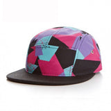 Trendy flat brimmed hat colorful adjustable sun hat